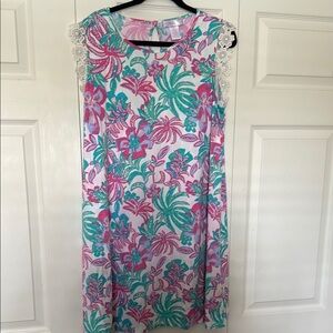 Stella Parker Pink and Green Sleeveless Sundress Resort Wear